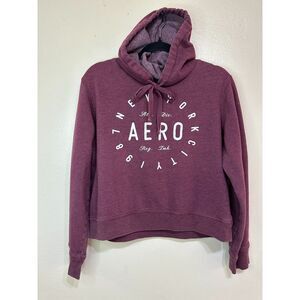 Aeropostale Women's Large Logo Cropped Hoodie Size L